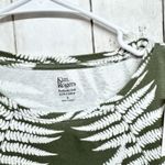kim rogers Blouse Women Size Small Palm Print Round Neck Short Sleeve Tee Shirt Photo 2