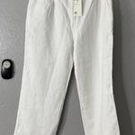 100% European Linen Pleated Trouser, White , 16 / 26 Photo 0