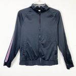 Athletic Works Black & Red Striped Sleeve Zip Up Track Jacket Size M Photo 0