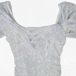 Hello Molly  Frequent The Club White Sequin Off-Shoulder Mini Dress Size Small Photo 2