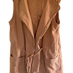Staccato  vest medium hooded pinkish peach tie front Photo 0