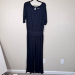 Soft Surroundings  Black Wide Leg Jumpsuit Womens S Jersey Knit Fall Comfortable Photo 5