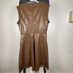 The Drop | Chic Brown Faux Leather Dress Size M Photo 2
