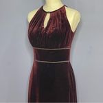 Oleg Cassini  Elegant Burgundy Velvet Evening Gown Size 6 Photo 7
