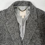 J.Crew  Tweed Topcoat Coat‎ Womens Size 2 Grey Black H1493 Photo 2
