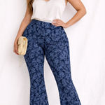 Soft Surroundings  The Ultimate Supremely Soft Denim Pull On Flare Jeans Size L Photo 0