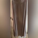 Tan Maxi Skirt Lightweight Material Elastic Waistband Purple Size M Photo 3