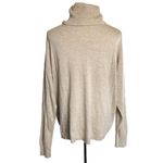 Z Supply Agnes Soft Turtleneck Oversized Pullover Sweater Light Cream Tan Medium Photo 2