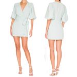 Amanda Uprichard Alida Waist Tie Mini Dress Waist Tie Sage Green Size S Photo 1