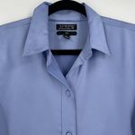 J.Crew  Slim-fit drapey button down‎ shirt luster crepe satin blue Size 6 Small Photo 7