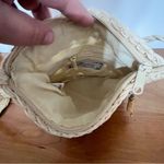 Cappelli Straworld Inc,‎ Wooden Animals Woven Straw Crossbody Bag Handmade Tan Photo 4