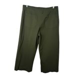 Quince  Ultra-Stretch Ponte Cropped Wide-Leg Pants Olive Green Size 16 Photo 3