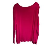 Mod X Women's 3XL Pink Long Sleeve Cold Shoulder Blouse Stretch Round Neck Size undefined Photo 4