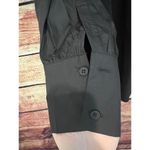 Saks 5th Avenue Area Stars Woven Puff Sleeve Shift Dress Mini Midi Cotton Blend Black Small NWT Photo 5