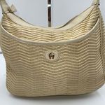 Etienne Aigner  Vintage Cream Basket Weave Straw Handbag Neutral Purse Photo 1