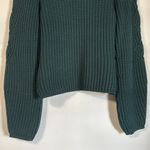 EXPRESS Emerald Green Ribbed V Neck Sweater Size L Photo 11