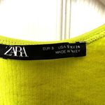 ZARA lime green neon cropped tank top Photo 5