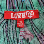 Love 83 Green and Pink Floral Sheer Beach Pants NWT Size 3XL Pull Photo 7