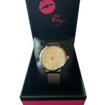 Betsey Johnson NWT--MESH BAND WATCH Gorgeous stainless steel mesh band watch, large face with pink second hand, new in box Photo 4