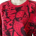 Marvel SPIDERMAN Unisex Red & Black Comic Sweatshirt Knit Pullover Top ~ Size XS Photo 1