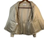 Lena Gabrielle Linen Military Style Jacket Blazer Beige Size 8 Brown Photo 9