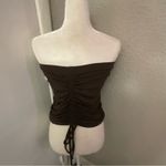 SheIn  Brown Sleeveless Ruched Tie Top S Casual Bohemian Coconut Girl Fairycore Photo 1