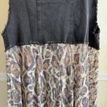 Origami Longline Open Front Layered Textured Knit Cardigan Vest L XL Duster Boho Black Photo 2