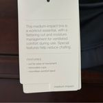 Gap NWT GapFit Shimmer Navy Medium Impact Criss Cross Padded Sports Bra Large L NEW Photo 5