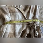 Gal Meets Glam  Gayle Wrap Dress Checkered
Linen Short Sleeve Tan NWT Size 2 Photo 10