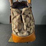 Coach  Brown and Tan Signature Jacquard Satchel Handbag Photo 3