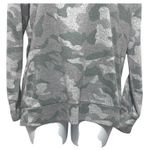 Boston Proper  Womens‎ So Soft Camo Off Shoulder Top S Gray Green Edgy Y2K Grunge Photo 3