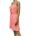 Maurice's Coral Rayon Strapless Elastic Waist Ruffled Flowy Lined Dress Womens M Photo 2