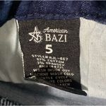 American Bazi | Women's Moto Dark Wash Mid Rise Stretch Skinny Jeans RJL-467 | 5 Photo 3