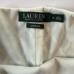 Ralph Lauren Black Ivory Lattice Geo Stretch Ruched Sleeveless Sheath Dress 8 Photo 5