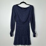 Urban Outfitters Women’s Leandra Smocked Polka Dot Long Sleeve Mini Dress S Photo 2