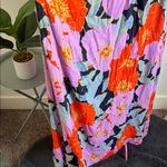 Loft  Red and Purple Floral Maxi Dress Photo 3