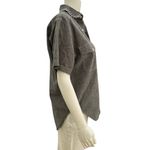 Vintage 1980s JG Hook Grey Denim Short Sleeve Top Medium Gray Photo 2
