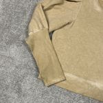 Veronica Beard  Analeigh Sweatshirt Womens Large Tan Puff Sleeves Pima Cotton Photo 3