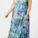 Jones Studio  abstract watercolor Color Tiered Sleeveless Maxi Dress Size 16 Photo 5