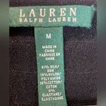 Ralph Lauren Lauren Silk Black Ruffle Button Down Cardigan Sweater Size Medium Photo 2