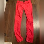Isabel Marant  LOW RISE U TURN Red corduroy skinny pants fall 300$ casual boho Photo 2