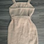 Mini Sweater Dress With Adjustable Bow Tan Size M Photo 1