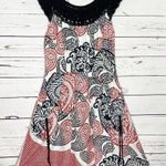 Eva Franco Crochet Trim Casual Boho Pinup Dress Size 4 Small Red Black White Photo 1