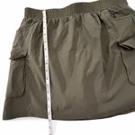 Skirt with shorts underneath, pockets and elastic waistband. Dark Olive Sz XL Green Photo 2