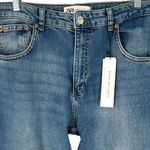 ZARA NEW/NWT The Skinny Split Ankle High Waist Medium Wash Jeans Size 14 Photo 4