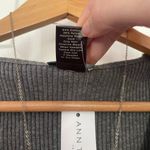 Ann Taylor Gray Ribbed V Neck Flare Sweater Photo 2