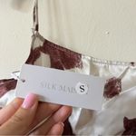 Silk Maison Classic High Slit Silk Slip Dress VANDYCK BROWN size S C5 Photo 3