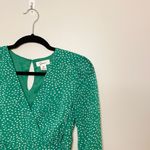 Jopra Flowy Ruffled Skirt Long Sleeve Polka Dot Dress, Green/White, Size M, EUC Green Size M Photo 3