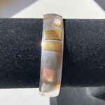 22 kt gold silver Lisa Ceccorulli Vintage Cuff Bracelet Brutalist Minimalist Photo 7