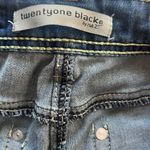 Twenty One ‎ Black distressed mid rise skinny flex size 3/4 Photo 4